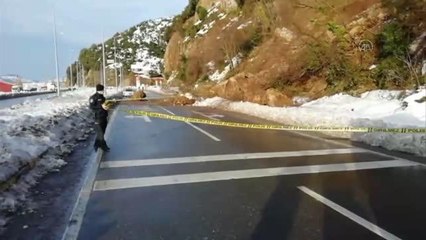 ZONGULDAK - Zonguldak-İstanbul kara yolunda heyelan ulaşımı aksattı