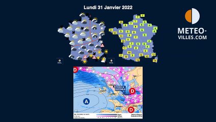 prévisions météo du vendredi 28 janvier 2022
