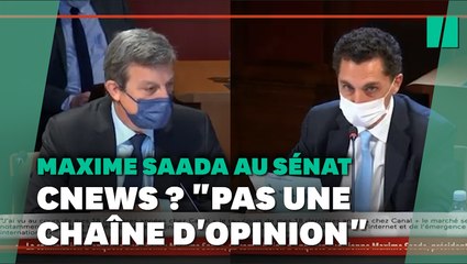 "Cnews n'est pas une chaîne d'opinion", assure le président de Canal+ Maxime Saada au Sénat