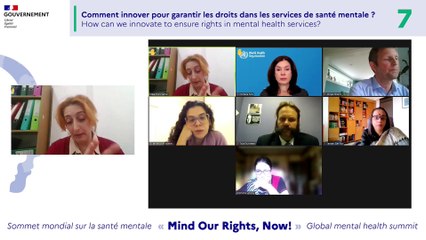 Sommet mondial sur la santé mentale - 5-6 octobre 2021 - Atelier 7 (EN)