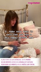 Cette maman donne une astuce pour coucher un bébé endormi sans qu'il ne se réveille