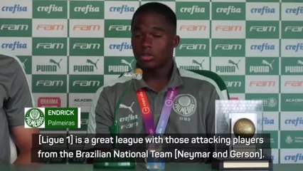 Brazilian wonderkid Endrick reveals admiration for Ligue 1