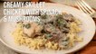 Creamy Skillet Chicken with Spinach & Mushrooms Recipe