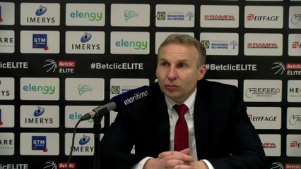 Au micro maritima: Laurent Vila après la victoire de Cholet Basket à Fos