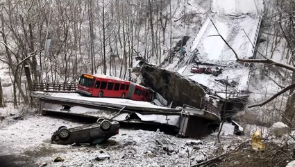 VIDEO: Bridge collapses in Pittsburgh before Biden's infrastructure visit