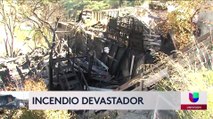 Incendio arrasa con cinco viviendas en cuestión de minutos en Tijuana