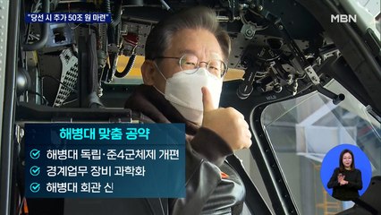 [대선 2022] 이재명, 북 도발 속 해병대 격려…의협 만나 "당선 시 추가 50조 원"