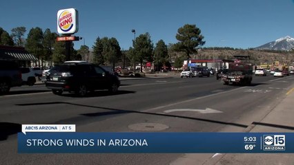 Strong winds across Arizona Friday
