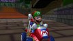 GameCube Gameplay - Mario Kart Double Dash - Bowser's Castle - Mario and Luigi