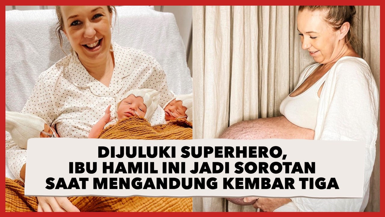 Dijuluki Superhero, Perut Ibu Hamil Ini Jadi Sorotan saat Mengandung Kembar Tiga