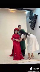 Trần Sang - Hà Phương nô nức chụp ảnh áo dài đón Tết