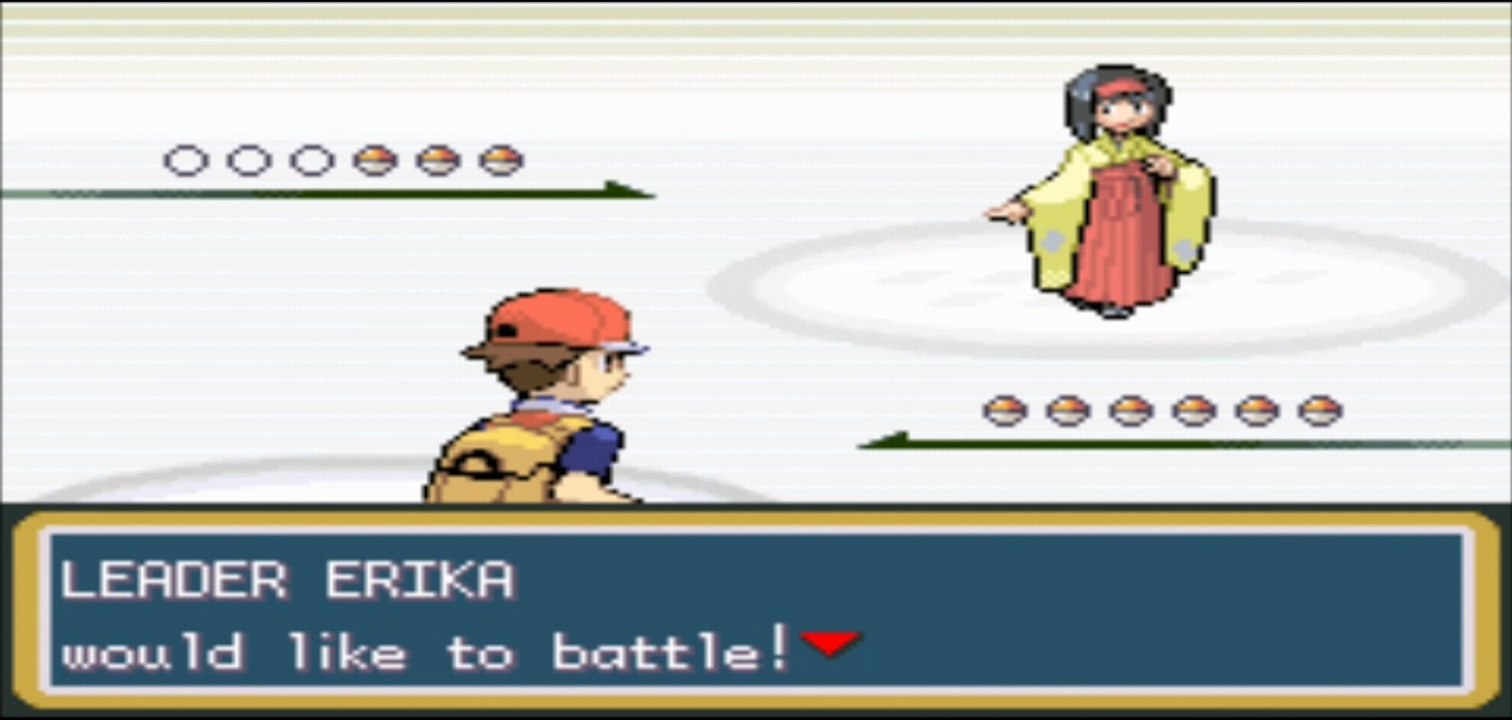 Pokemon Fire Red - Celadon Gym Leader Battle: Erika