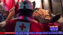 Accidente vial deja a una persona herida en col. Brisas del Valle de la capital