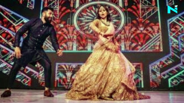 Mouni Roy and Suraj steal a lip-lock before cutting cake at sangeet, watch