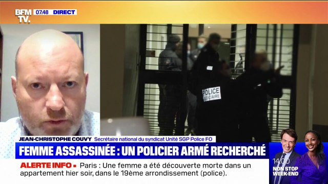 Policier recherché après la découverte d’une femme morte: Il a son arme de service avec lui , d'après Jean-Christophe Couvy du syndicat Unité SGP Police FO