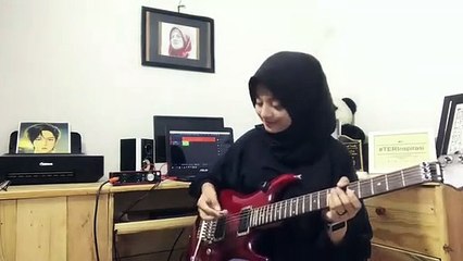 SHE'S GONE LEAD GUITAR FEMALE COVER