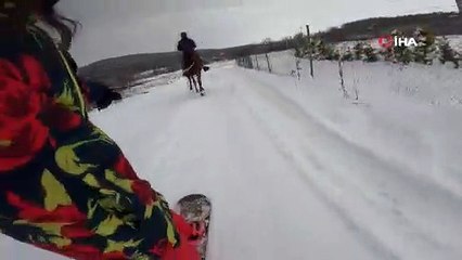 Atla dolu dizgin snowboard keyfi