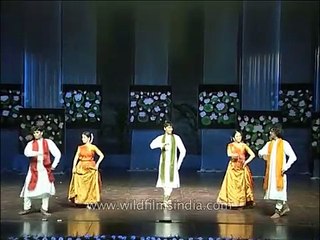 Kathak dance group performance