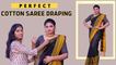 How to Drape Cotton Saree Perfectly in 5 Mins | Easy Saree Draping Tutorial
