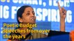 Budget 2022: Poetic Budget speeches from over the years