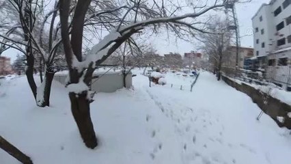 Karla kaplı kent merkezi gopro 360 ile görüntülendi