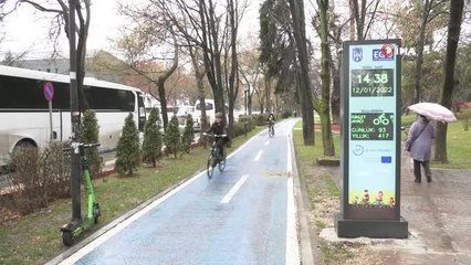 Yerli ve milli bisiklet sayaçları bisiklet yollarında kullanılmaya başlandı
