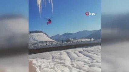 Ambulans helikoptere dumanla konum bildirdiler