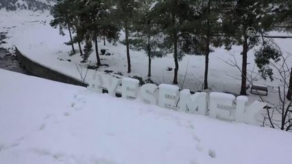 GAZİANTEP - (DRONE) Yesemek Açık Hava Müzesi ve Heykel Atölyesi beyaza büründü