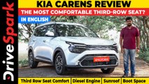 Kia Carens Review | Third Row Seat Comfort, Diesel Engine Performance, Sunroof, Boot Space