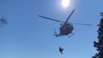 Escursionista infortunata, il salvataggio con l'elicottero 