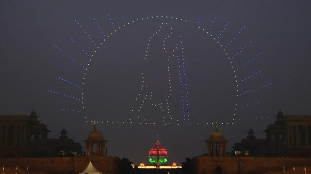 'Made in India' drones make different formations at Beating Retreat ceremony