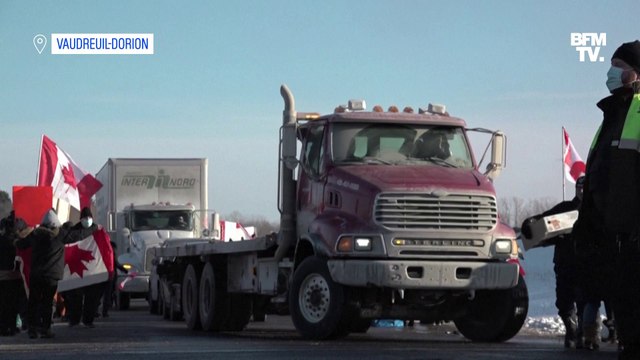 Canada: des centaines de camionneurs convergent vers Ottawa pour manifester contre l'obligation vaccinale