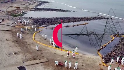 Peru'da petrol sızıntısının ardından temizlik çalışmaları başlatıldı