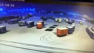 Shocking Moment The Plane Skidded