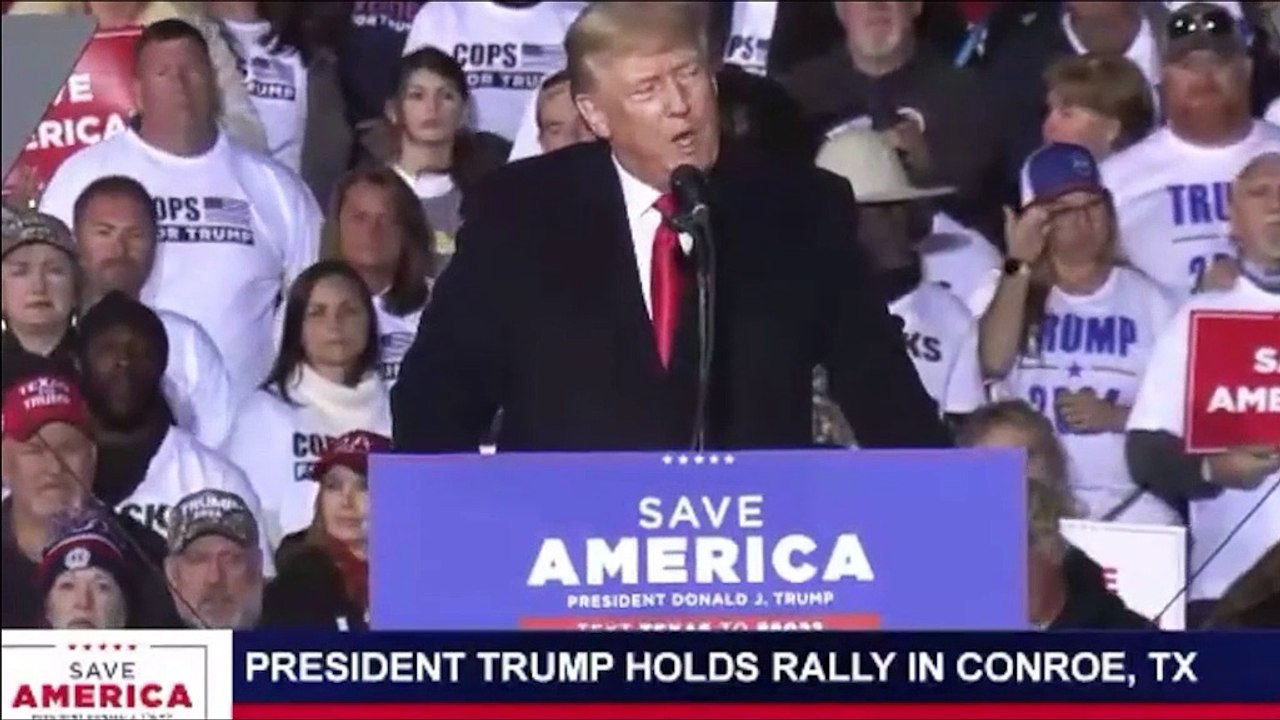President Trump holds rally in Conroe, Texas January 29, 2022