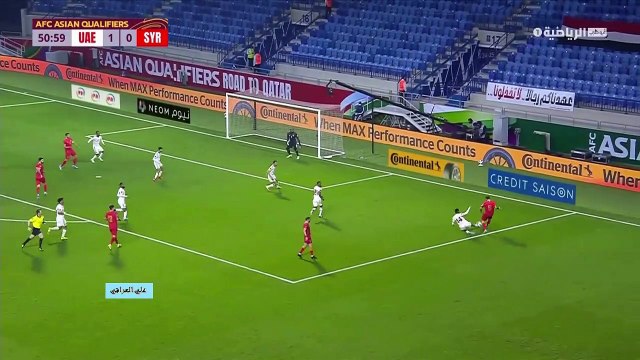 الشوط الثاني مباراة الامارات وسوريا تصفيات كأس العالم 2022 في قطر 27-1-2022