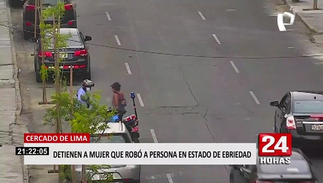 Cercado de Lima: serenos frustran robo e intervienen a presunta delincuente
