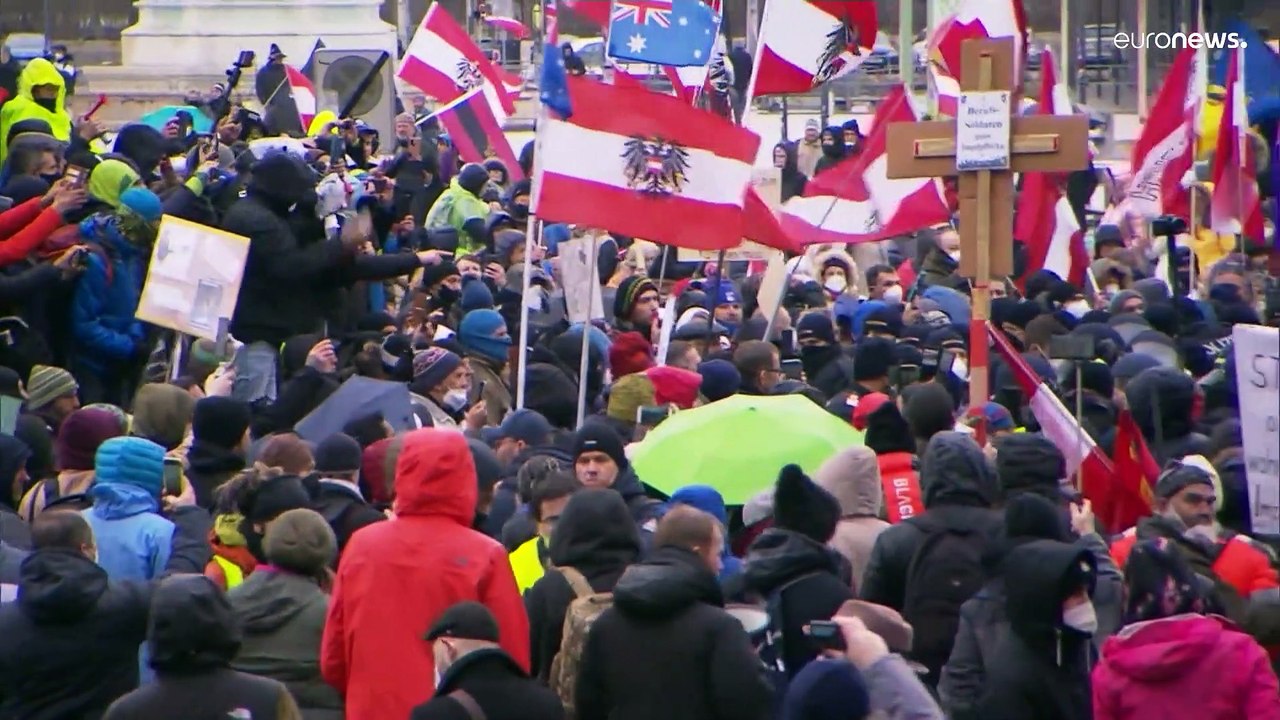 Weniger Teilnehmer bei Corona-Demo in Wien