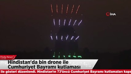 Hindistan'da bin drone ile Cumhuriyet Bayramı kutlaması