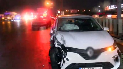 İki kazada 7 araç birbirine girdi