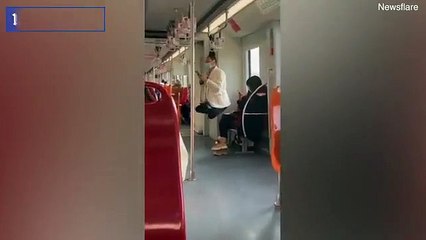 فتاة تتدلى بشعرها من سقف عربة قطار: هل حقيقة أم فوتوشوب؟