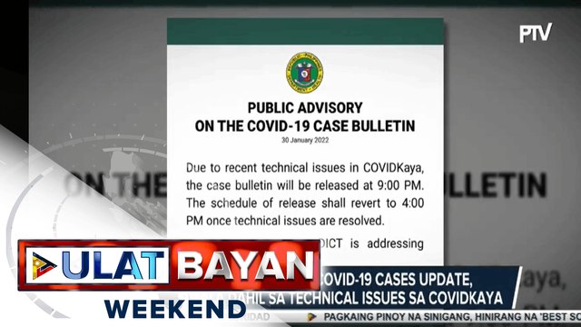 DOH: Paglalabas ng COVID-19 cases update, maaantala dahil sa technical issues sa COVIDKAYA