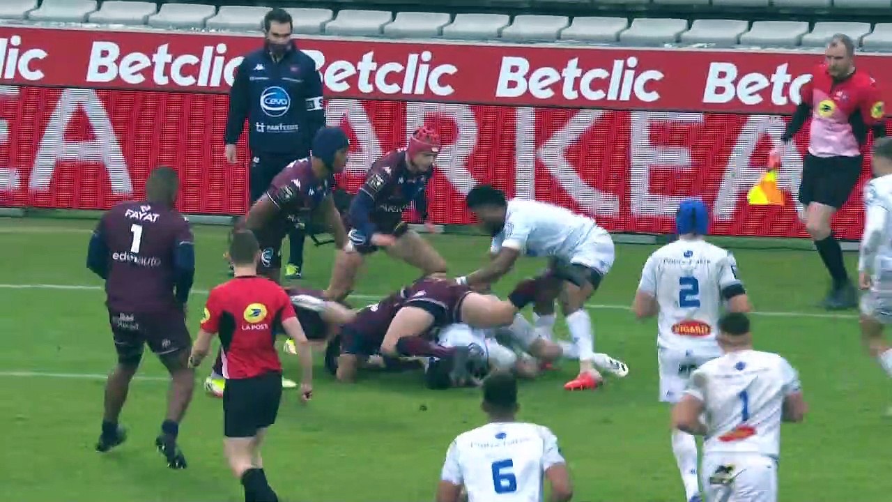 TOP 14 - Essai de Kevin KORNATH (CO) - Union Bordeaux-Bègles - Castres Olympique - J16 - Saison 2021/2022