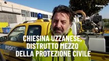 Chiesina Uzzanese, distrutto mezzo della Protezione civile