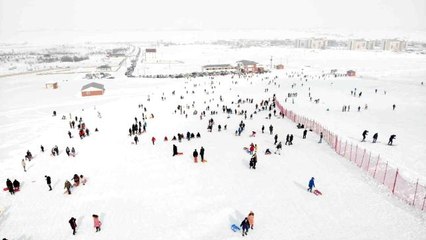 Muş kayak merkezinde tatil yoğunluğu