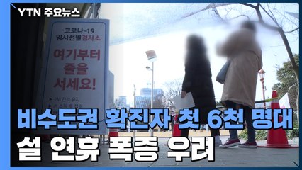 비수도권 신규 확진자 6,200명...설 연휴 폭증 우려 / YTN