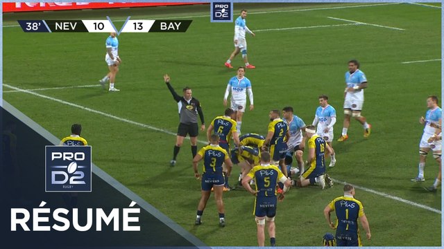 PRO D2 - Résumé USON Nevers-Aviron Bayonnais: 13-41 - J19 - Saison 2021/2022