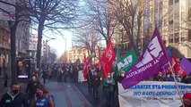 Sindicatos se manifiestan en País Vasco y Navarra contra la reforma laboral