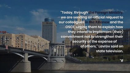 Russia to challenge NATO on security pledge, foreign minister Lavrov says