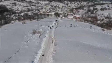 Pazaryeri ilçesinde kızak şenliği düzenlendi